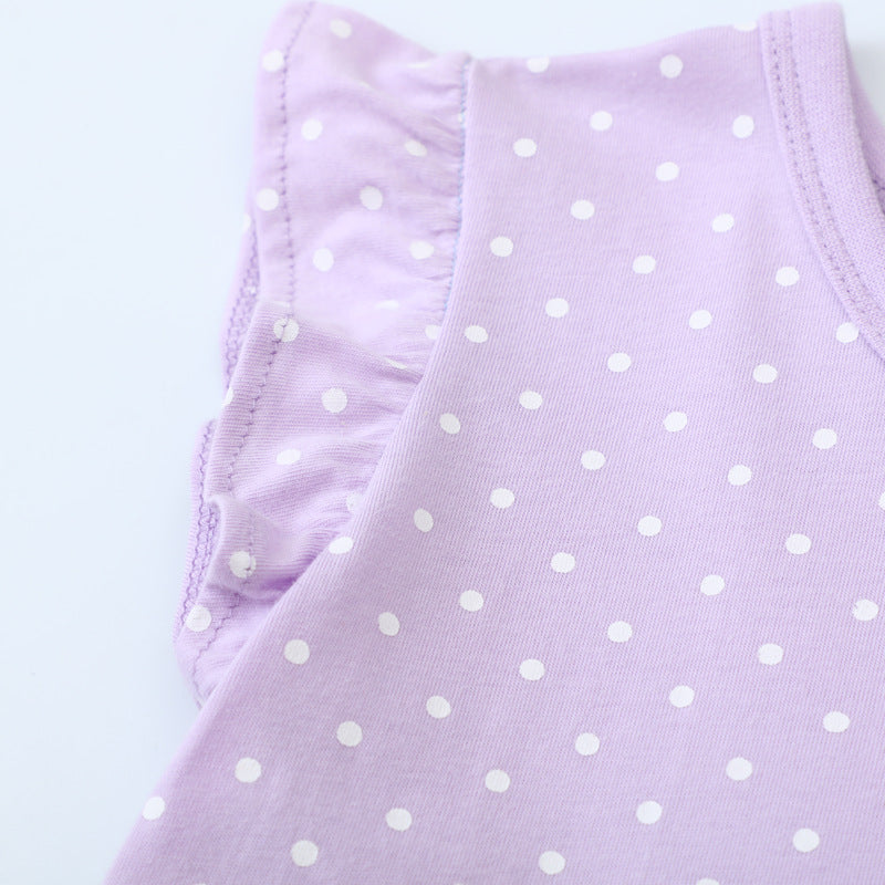 Mädchen Baumwollkleid mit bezaubernden Einhorn-Applikationen Drune