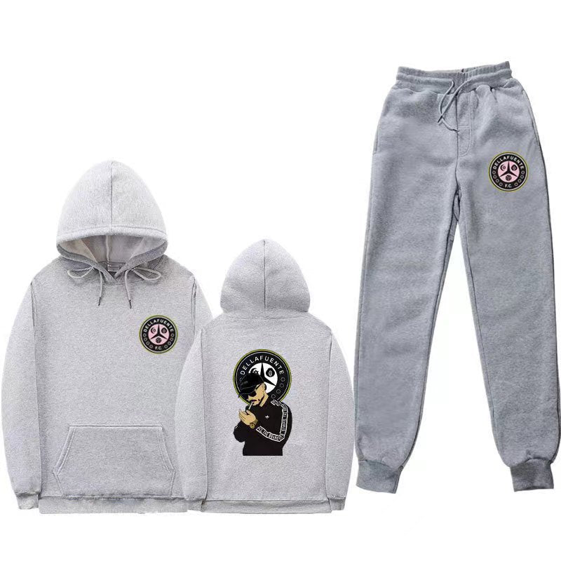 Damen Set aus Kapuzenpullover und Jogginghose mit einzigartigem Druck Drune