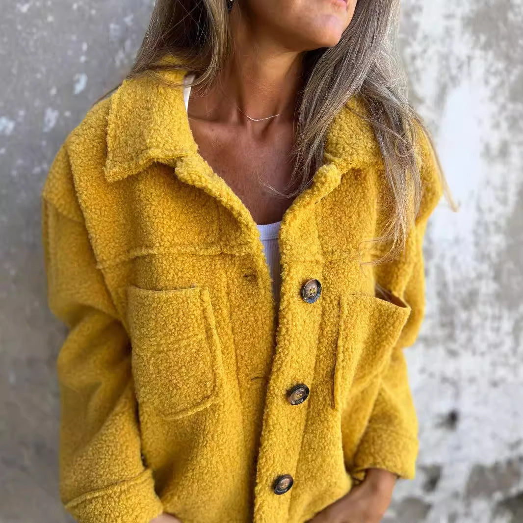 Damen Kuschelige und modische Fleecejacke mit praktischen Taschen Drune