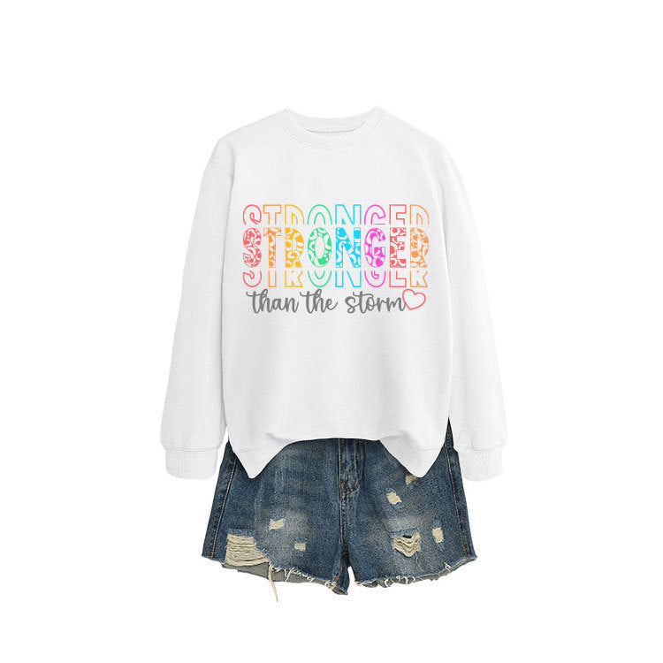 Damen Sweatshirt mit motivierendem Schriftzug und lässigem Schnitt Drune
