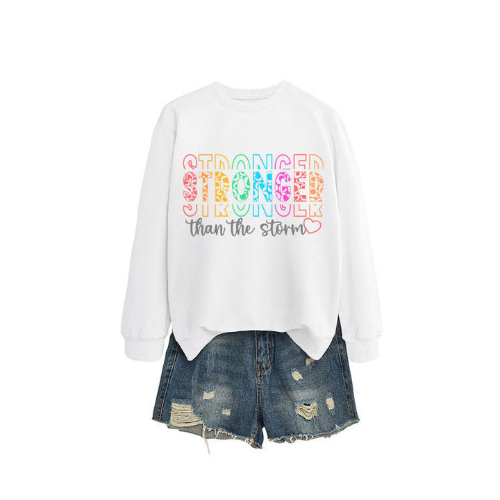 Damen Sweatshirt mit motivierendem Schriftzug und lässigem Schnitt Drune