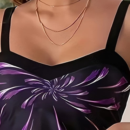 Damen Strandkleid mit modischem A-Linien-Schnitt und verstellbaren Trägern Drune