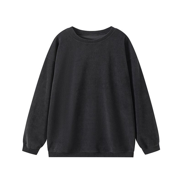 Damen Lässiges Sweatshirt mit Rippstruktur und weitem Schnitt Drune
