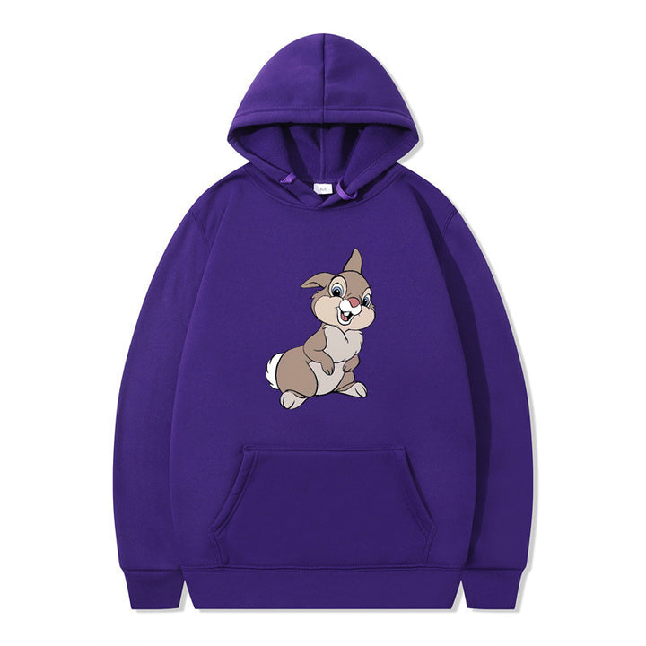 Damen Kapuzenpullover mit niedlichem Hasen-Design und bequemen Kängurutaschen Drune