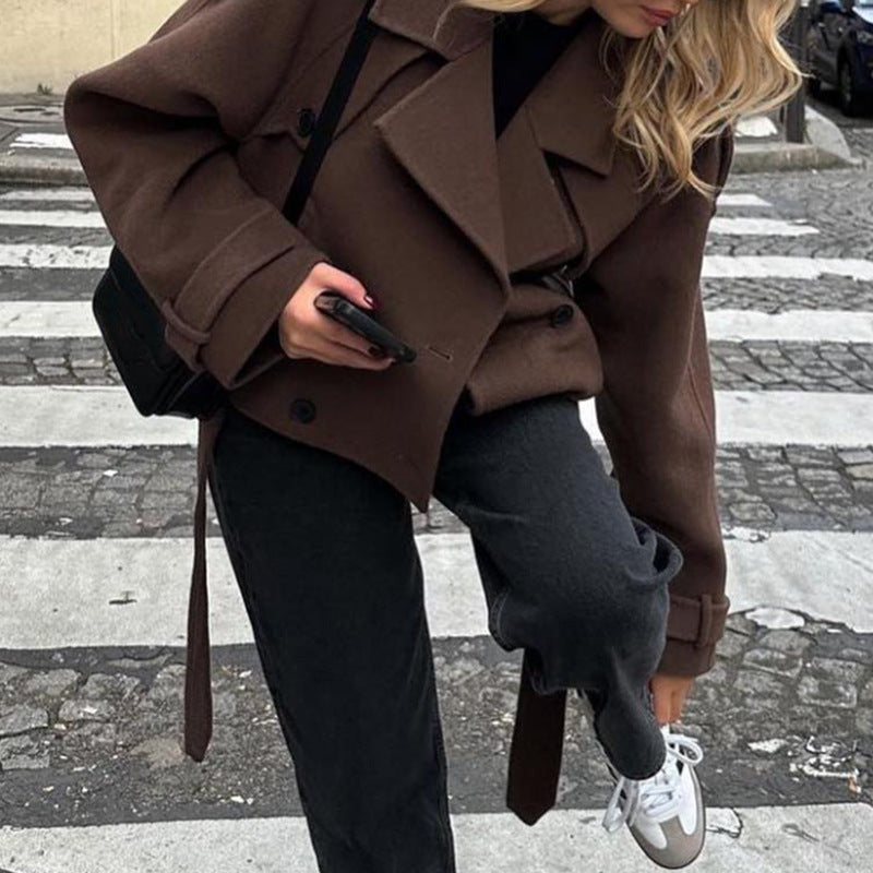 Damen modischer Oversized Wintermantel Drune