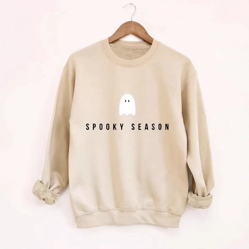 Unisex nan lässiges Halloween Sweatshirt mit Gespenst-Print und Oversize-Schnitt Drune