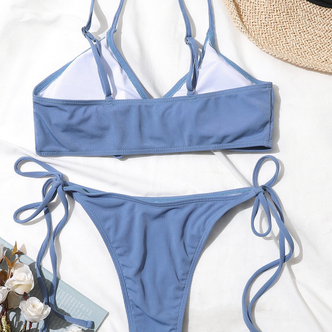 Damen Triangel-Bikini mit raffiniertem Schnitt und verstellbaren Trägern Drune