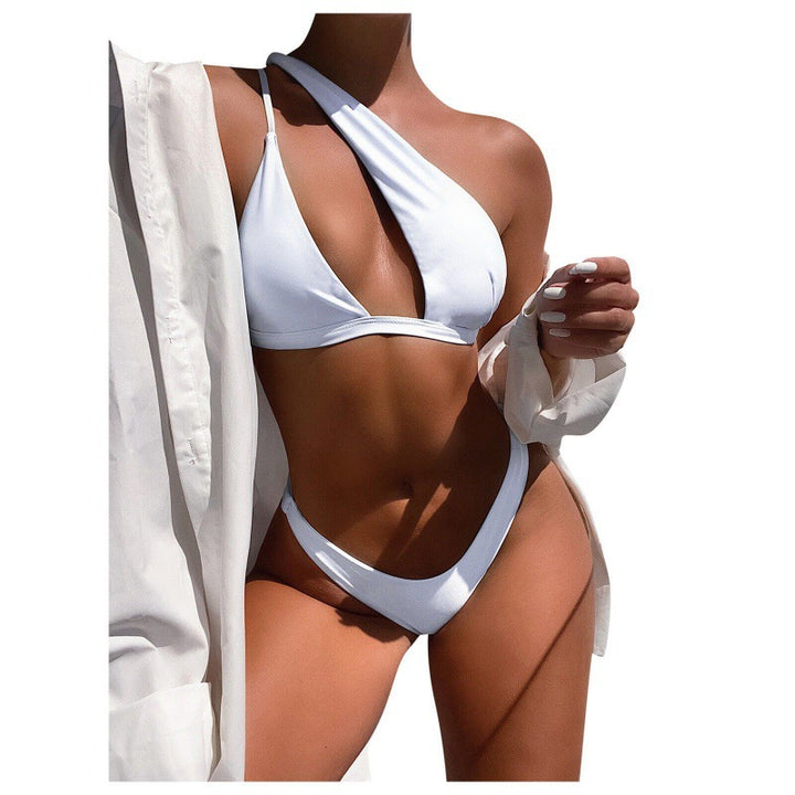 Damen Cut-Out Bikini mit asymmetrischem Oberteil und verstellbaren Trägern Drune