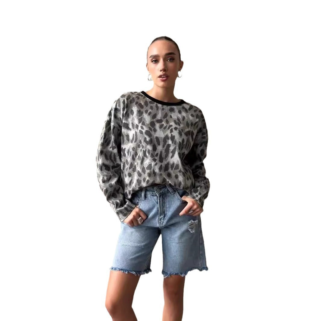 Damen lässiger Sweatshirt mit aufregendem Tiermotiv Drune