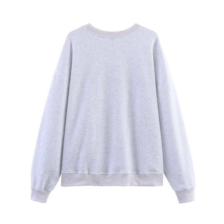 Damen Oversized Sweatshirt mit buntem Schriftzug Drune