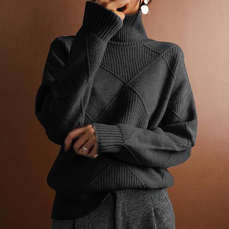 Drune | Klassischer Pullover Aus Einfarbigem Strick