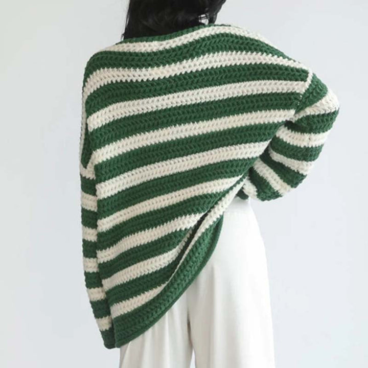 Drune | Gestreifter Strickpullover mit Modernem Stil