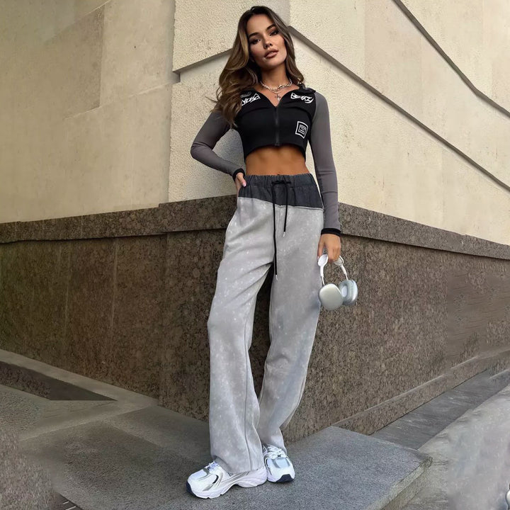 Damen Bequeme Freizeithose mit elastischem Bund und trendigem Design Drune