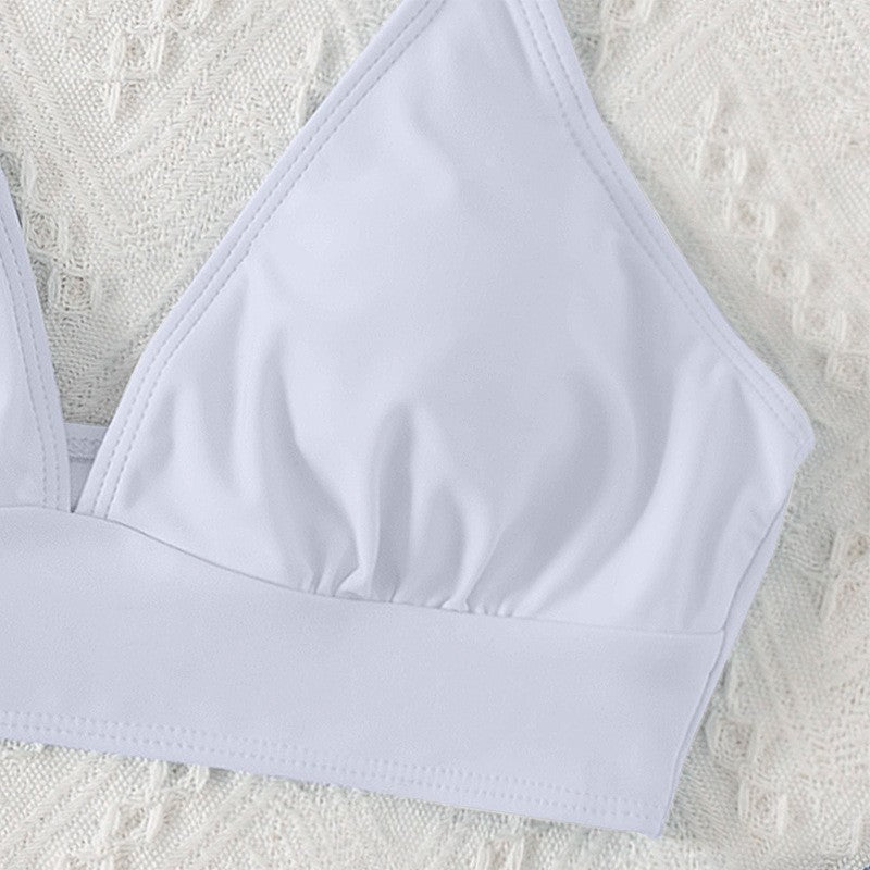 Damen Triangel-Bikinioberteil mit verspielten Rüschendetails Drune