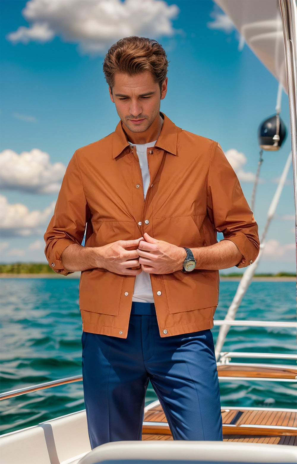 Herren lässige Freizeitjacke mit atmungsaktivem Material Drune