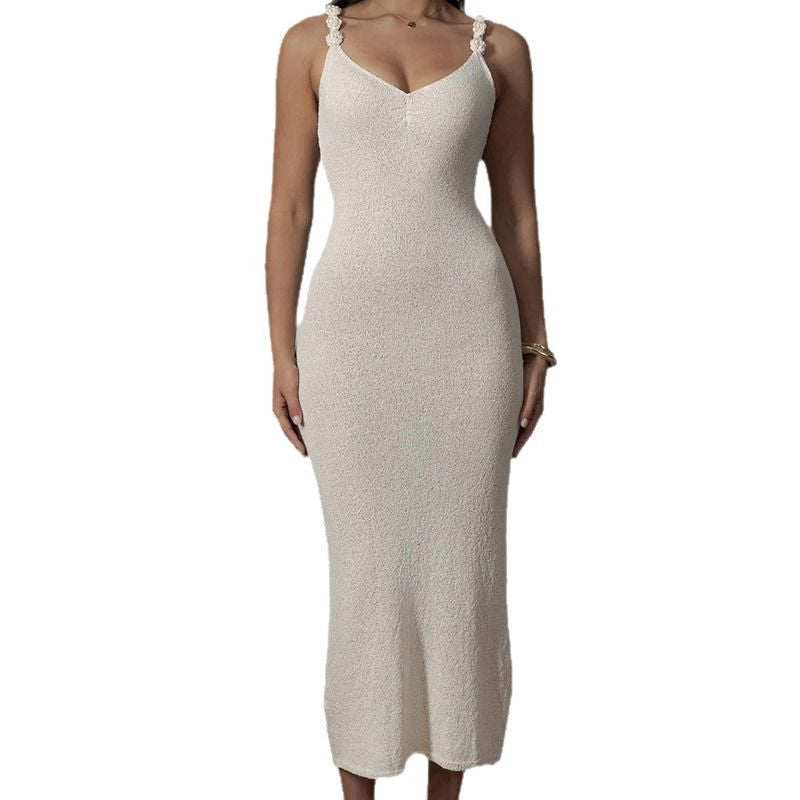 Damen Elegantes Maxikleid mit raffinierten Trägern und fließendem Stoff Drune