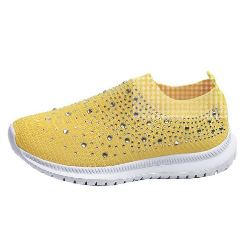 Damen Glitzernde Slip-On Sneaker mit atmungsaktivem Obermaterial und rutschfester Sohle Drune