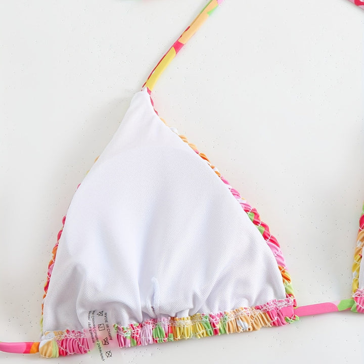 Damen Triangel-Bikini-Set mit floralem Design Drune