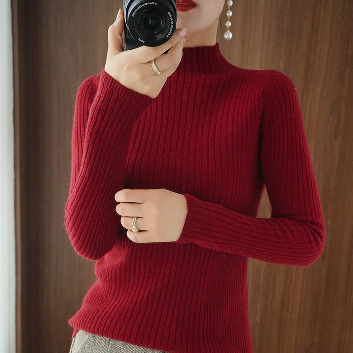 Damen Eleganter und figurschmeichelnder Rollkragenpullover Drune