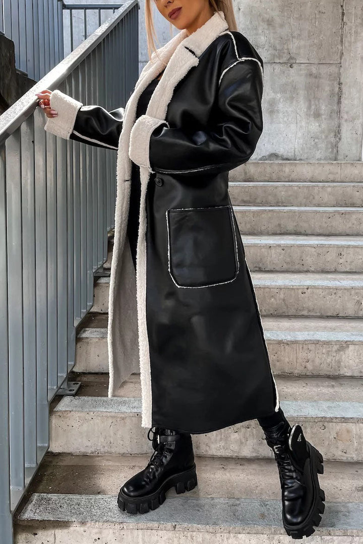 Drune | Lange Linie Fleece Mantel