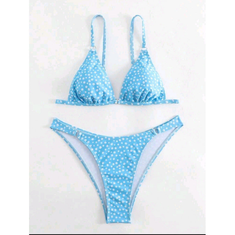 Damen Triangel-Bikini mit verspieltem Muster Drune