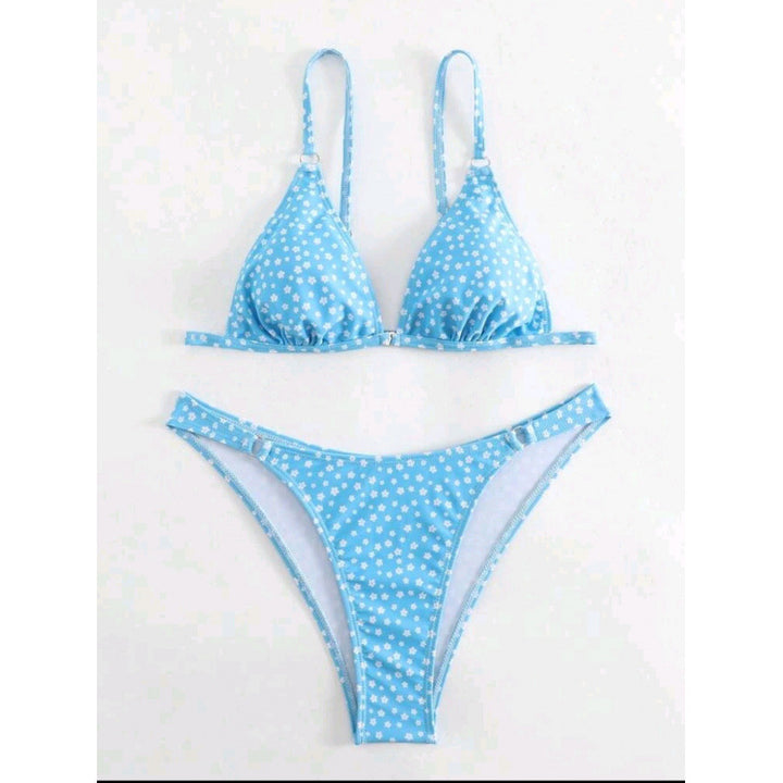 Damen Triangel-Bikini mit verspieltem Muster Drune
