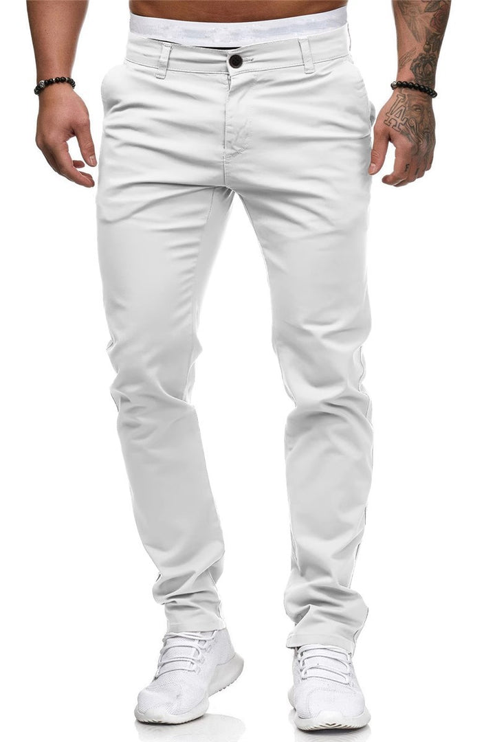 Herren maßgeschneiderte Slim-Fit Chino-Hosen Drune