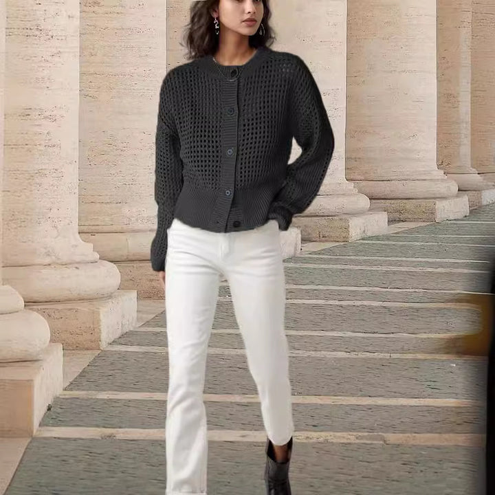 Damen luftiger Strickcardigan Drune