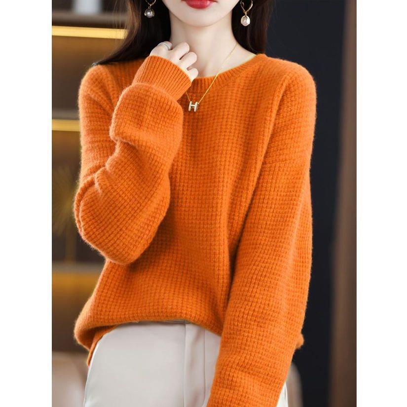 Damen lässiger und warmer Pullover aus noblem Strick Drune