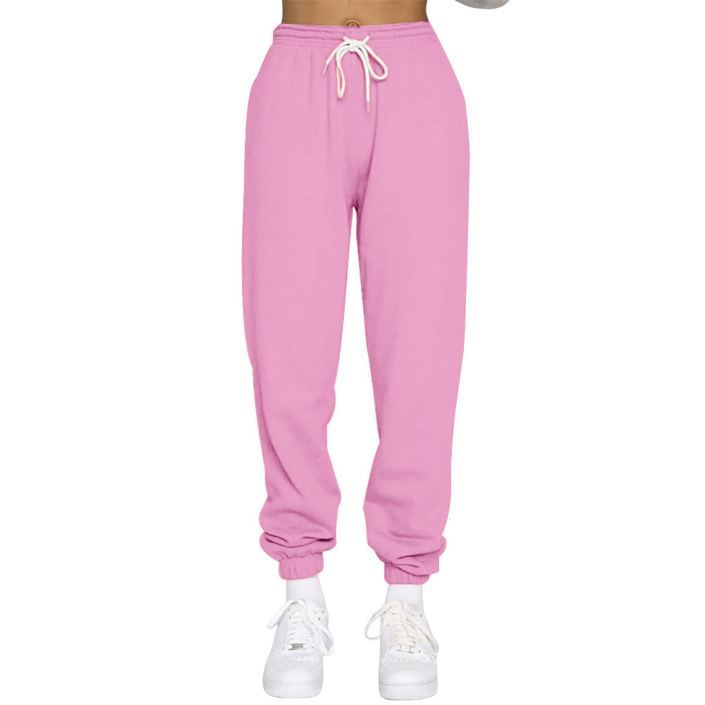Damen Komfortable Jogginghose mit verstellbarem Bund und elastischen Bündchen Drune