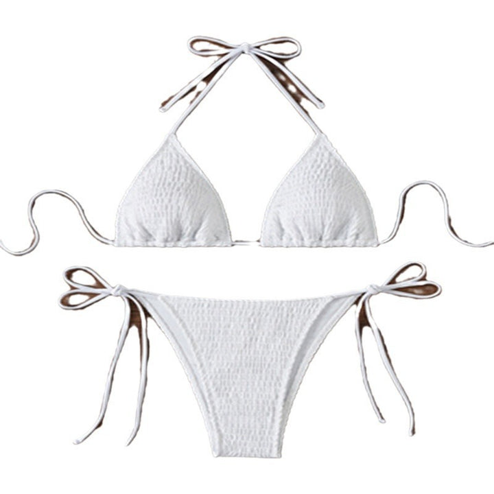 Damen Triangel-Bikini mit Rüschendetail und verstellbaren Trägern Drune