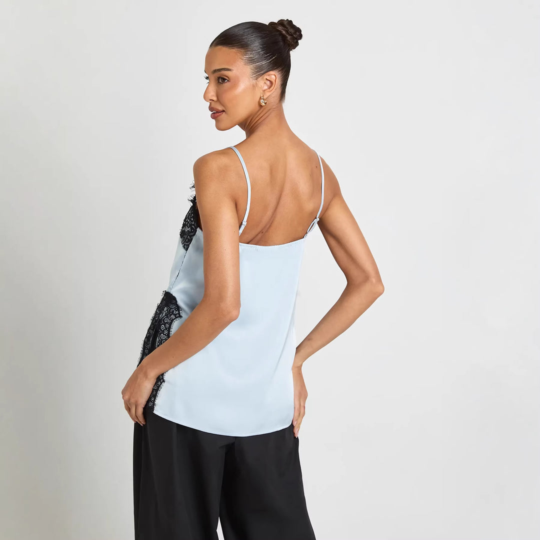 Damen Satin Cami mit Spitzenakzenten Drune