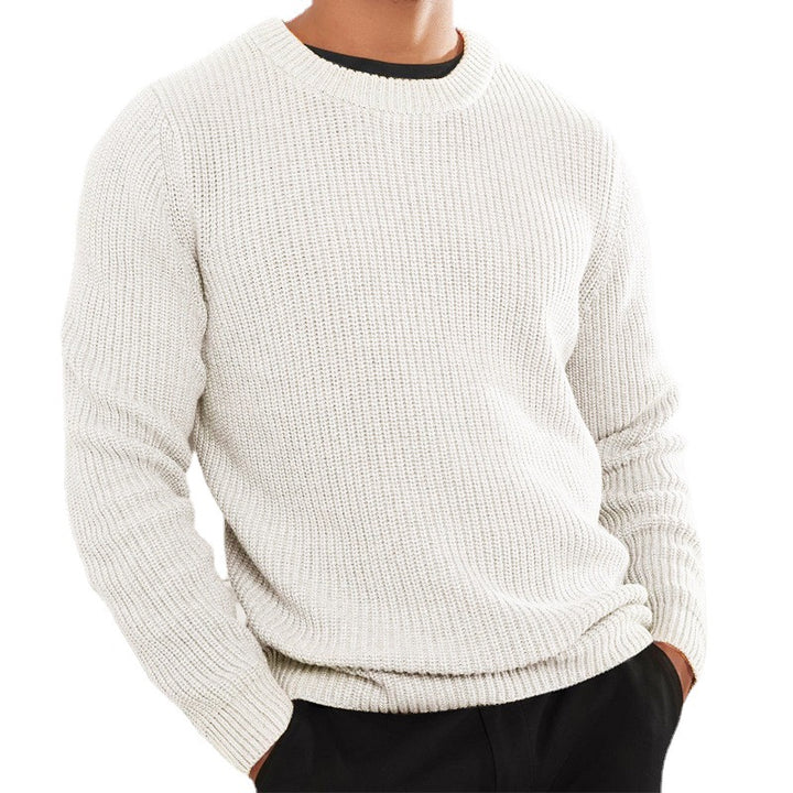 Herren Strickpullover mit strukturiertem Design und Rundhalsausschnitt Drune