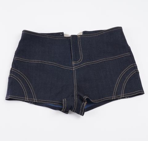 Damen Denim Shorts im modernen Schnitt und hohem Bund Drune