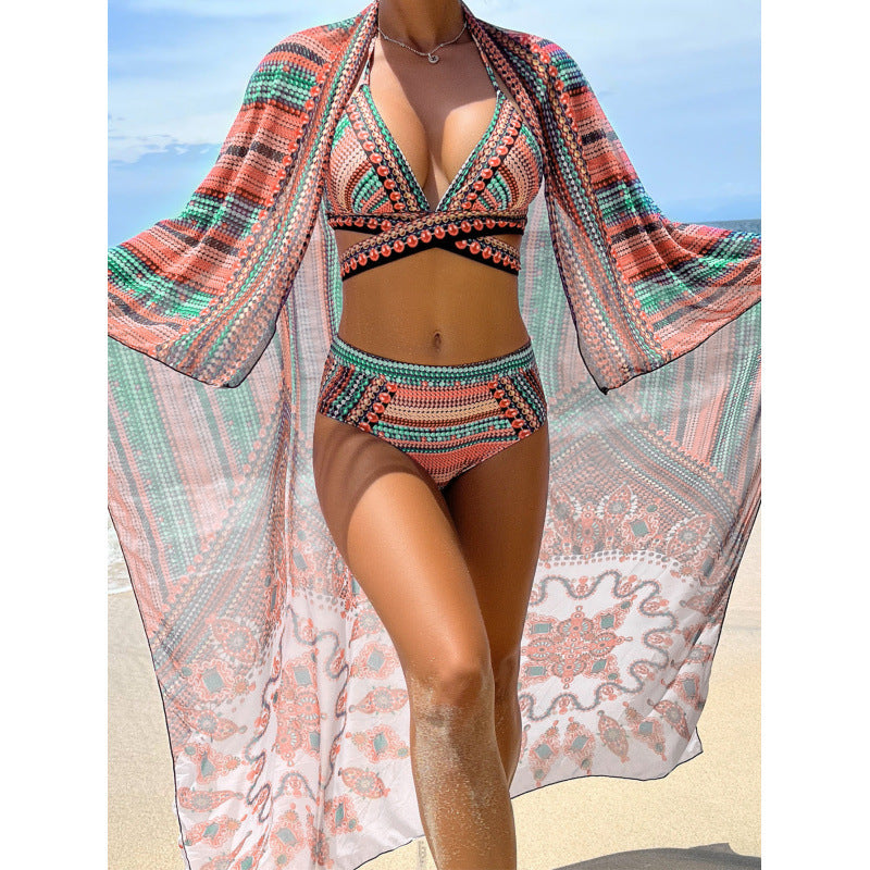 Damen Bikini-Set mit hoch geschnittenem Slip und verstellbarem Oberteil Drune