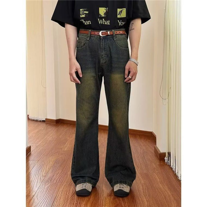 Herren Schlagjeans im Vintage-Stil mit hohem Bund und komfortablem Schnitt Drune