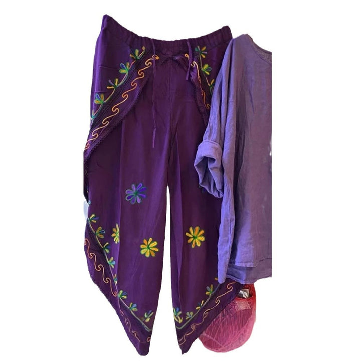 Damen Lockere Leinenbluse mit lässigem Schnitt und Rollärmeln Drune