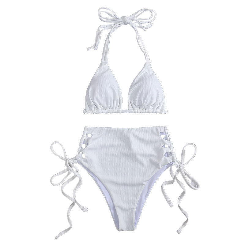 Damen Hoch geschnittenes Triumph-Bikini-Set mit Riemendetail Drune