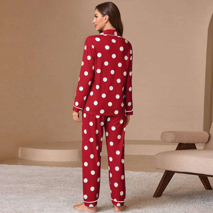 Damen Pyjama-Set im klassischen Polka-Dot Design Drune
