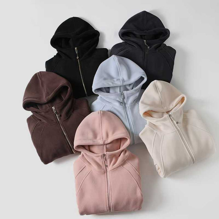 Damen Sportlicher Zip-Hoodie mit kuscheligem Innenfutter Drune