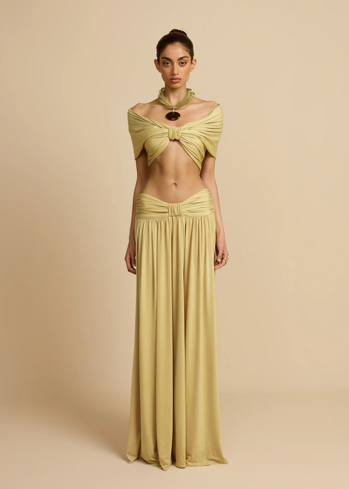 Damen Elegantes Maxikleid mit innovativem Knotted-Design Drune