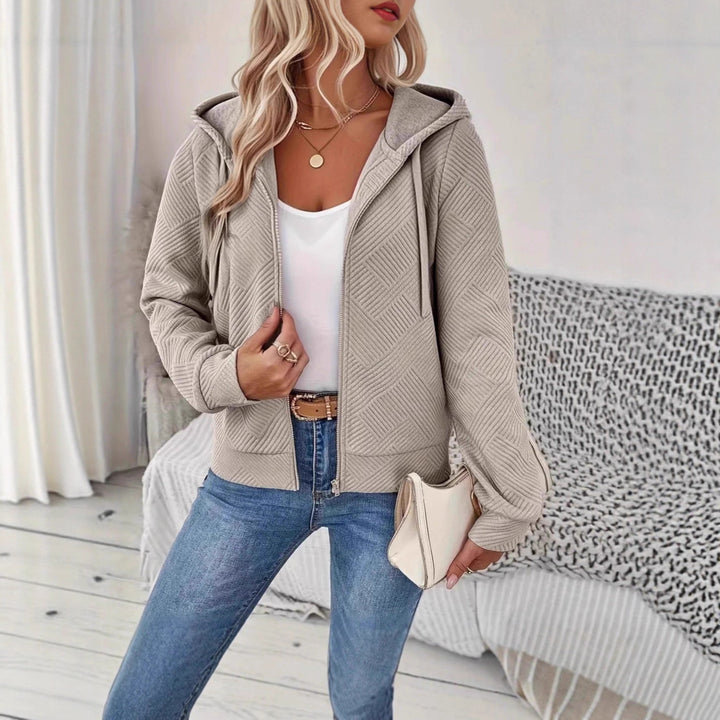 Damen Sportliche Kapuzenjacke mit strukturiertem Design und praktischen Taschen Drune