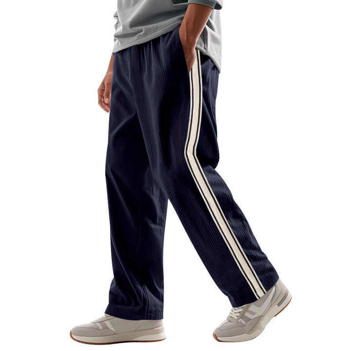 Herren Sportliche Plank-Hose mit Streifen-Design Drune