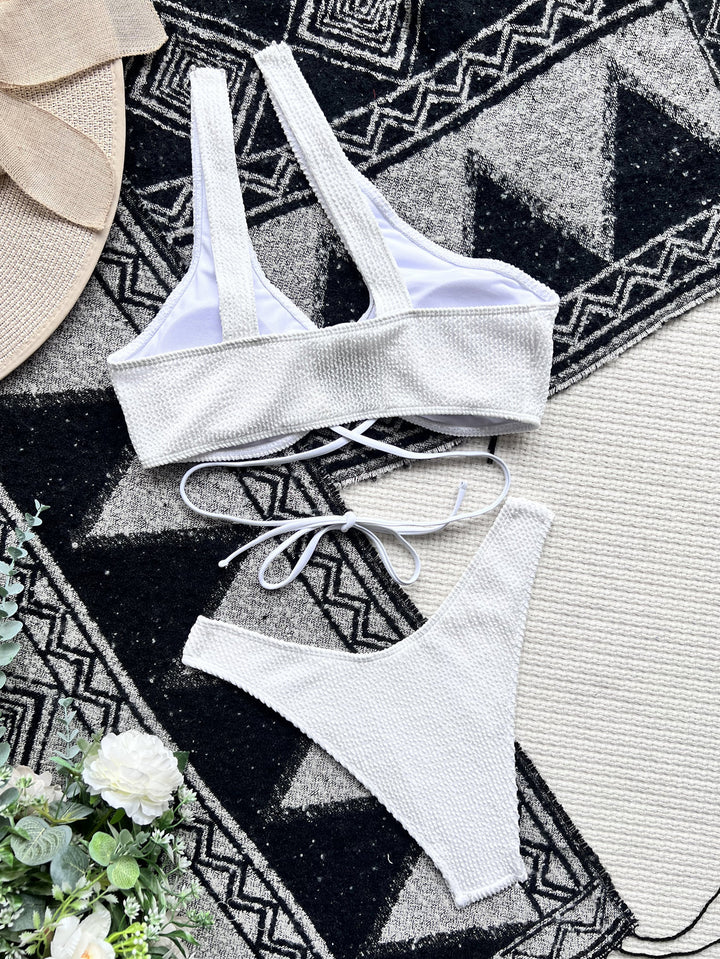 Damen Trendiger Monokini mit asymmetrischem Schnitt und raffiniertem Ringdetail Drune