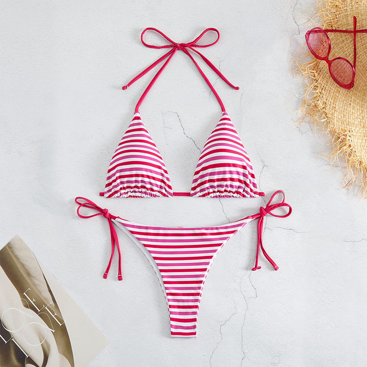 Damen Triangel-Bikini mit verstellbaren Bindebändern Drune