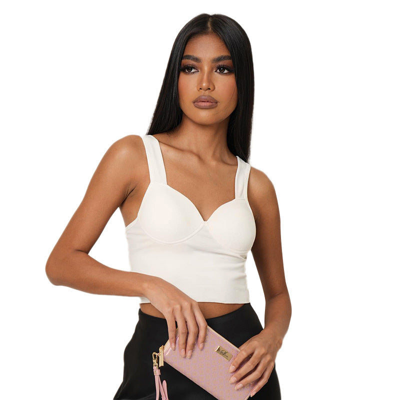 Damen Crop Top mit komfortabler Passform und elegantem Dekolleté Drune