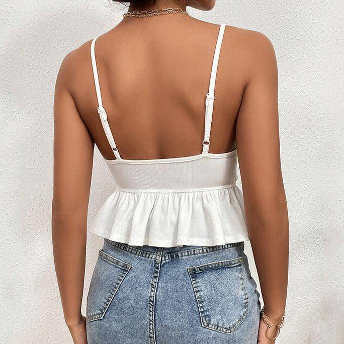 Damen Wickeloberteil mit schickem Rüschendesign Drune