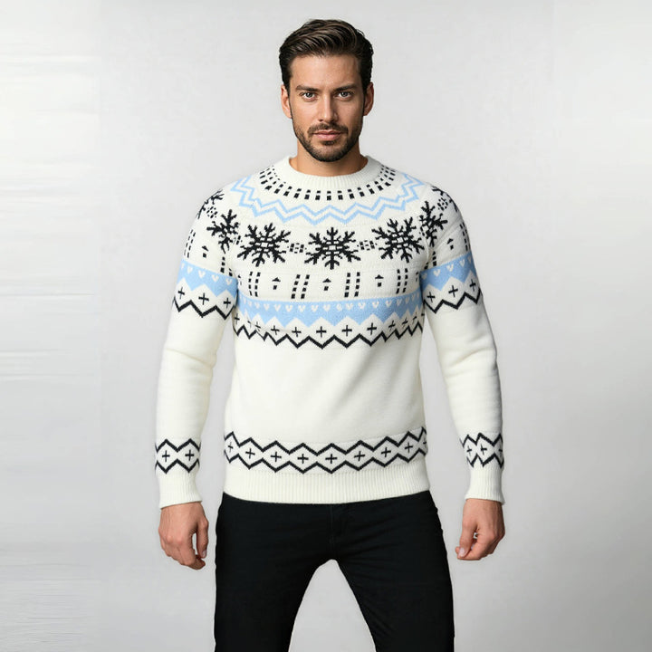 Herren Strickpullover mit winterlichem Muster Drune