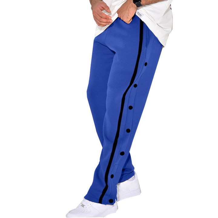 Herren Sportliche Jogginghose mit Druckknopfdetails an der Seite Drune