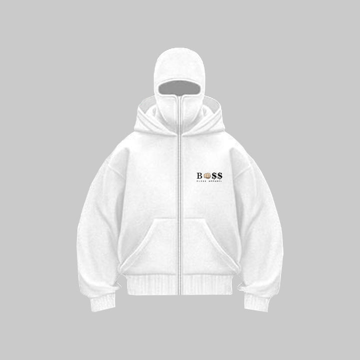 Damen Eco-Fleece Kapuzenjacke mit schützendem Hoher Kragen und praktischem Reißverschluss Drune